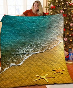 Beach Quilt Blanket Bedding Set Bedroom Decor, Gifts for Family