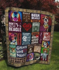 Beagle Life Is Better With My Beagle Quilt Bedding Set Blanket Perfect Gift For Beagle Lovers