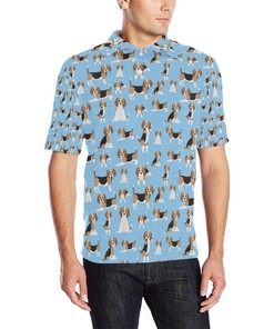 Beagle Pattern Print Design 03 Men Polo Shirt
