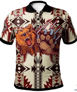 Bear Native American Polo Shirt Ln Gift For Native American