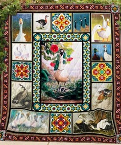 Beautiful Geese Personalized Quilt Bedding Set for Home Decoration and Family Gifts