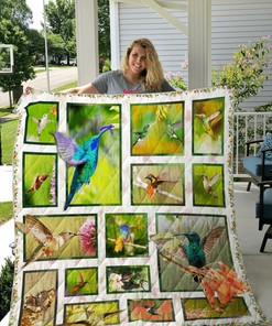 Beautiful Hummingbird Quilt Bedding Set Blanket Gifts For Hummingbird Lover