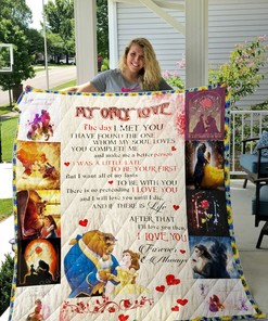 Beauty And The Beast Love Quilt Bedding Set Blanket - Gifts for Family