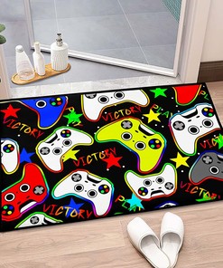 Bedroom Living Room Gamer Rug - Crystal Floor Mat Polyester - Colorful