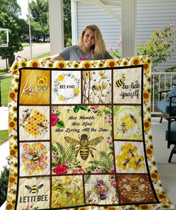 Bee Bee Humble Bee Kind Quilt Bedding Set Blanket