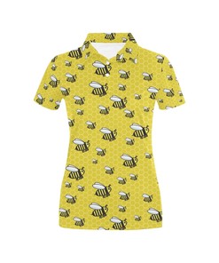 Bee Cute Print Design Women's Polo Shirt