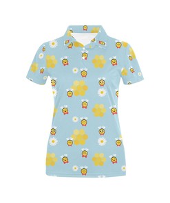 Bee Cute Print Design Women's Polo Shirt Gift