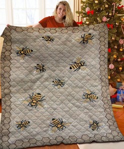 Bee Quilt Bedding Set Bedroom Decor Gifts for Family