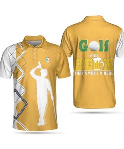Beer And Golf Polo 3D All Over Printed Unisex Shirts