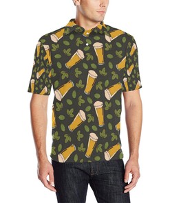 Beer Iris Pattern Print Design 02 Men Polo Shirt