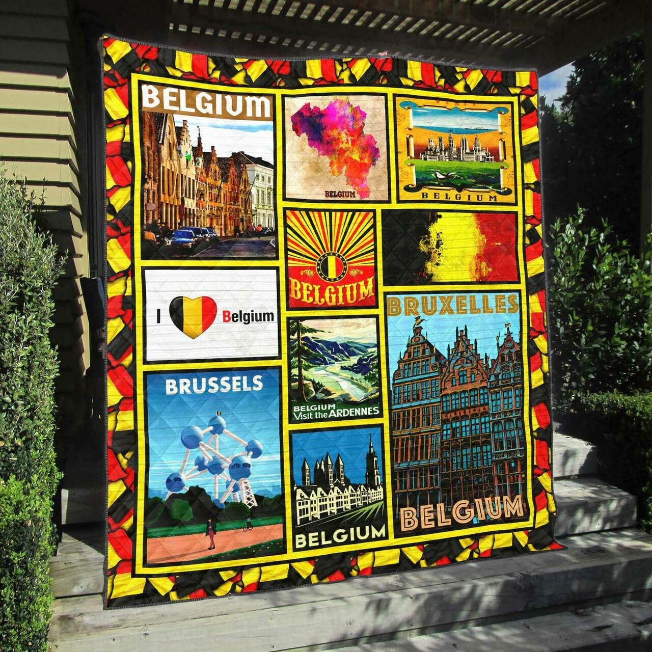 Belgium Quilt Bedding Set Blanket - Great for Bedroom Decor and Family Gifts