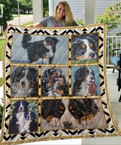 Bernese Mountain Moment Of Farewell Quilt Bedding Set Blanket Bedroom Decor, Gifts for Family