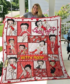 Betty Boop Cartoon Quilt Bedding Set Blanket Best Gifts For Fans, Birthdays,