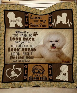 Bichon Frise Love Quilt Bedding Set Personalized with Name for Home Decor and Picnic - Great Family Gifts