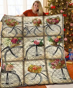Bicycle Quilt Bedding Set Bedroom Decor for Housewarming Gifts