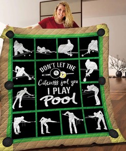 Billiard Themed Quilt Bedding Set for Bedroom Decor - Personalizable Gift for Family