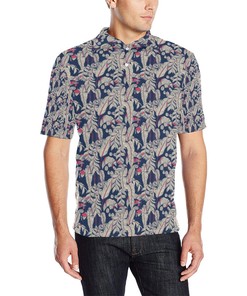 Bird Of Paradise Pattern Print Design 03 Men Polo Shirt