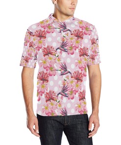 Bird Of Paradise Pattern Print Design Men Polo Shirt A7