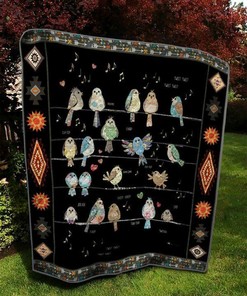 Bird On Wire Customizable Quilt Bedding Set for Bedroom Decor and Family Gifts