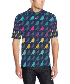 Birds Pattern Print Design 01 Men Polo Shirt