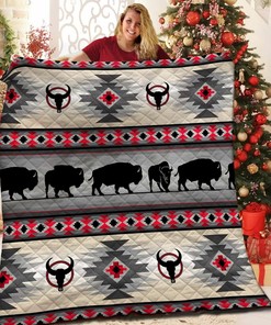 Bison Quilt Bedding Set Bedroom Decor Ideal for Family Gifts and Bedroom Decor