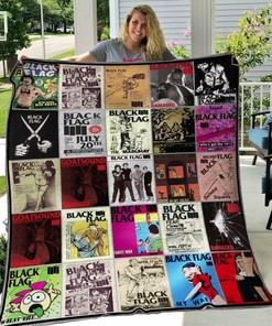 Black Flag Quilt Bedding Set - Perfect for Bedroom Decor and Gifts for Punk Rock Fans