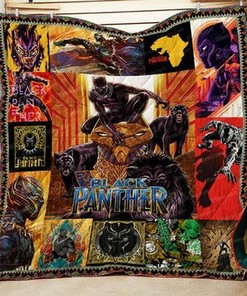 Black Panther African Themed Personalized Quilt Bedding Set for Bedroom Decor and Family Gifts