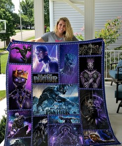 Black Panther Avenger Marvel Comics Art Blanket Quilt Bedding Set Blanket Bedroom Decor, Gifts for Family