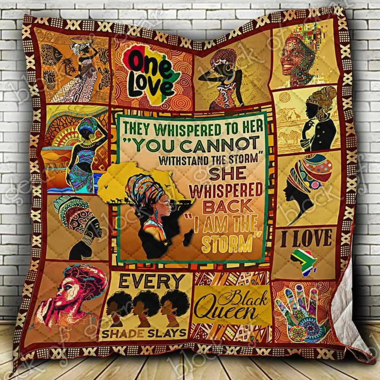 Black Queen Quilt Bedding Set with Custom Name, Suitable for Home Decor and Picnic, Gifts for Family