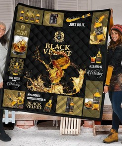 Black Velvet All I Need Is Whisky Gift Idea Quilt Bedding Set Bedroom Decor, Gifts for Family