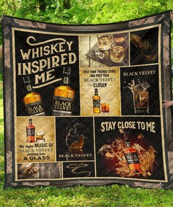 Black Velvet Whiskey Inspired Me Funny Gift Quilt Bedding Set Bedroom Decor, Gifts for Family