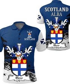 Blaw or Blew Scottish Family Crest Scotland Special Polo Shirt - Golf Shirt