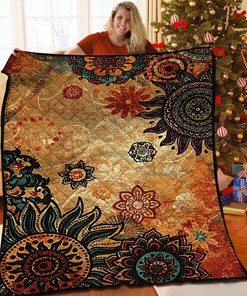 Bohemian Quilt Bedding Set - Customizable Gift for Family and Friends