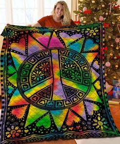 Bohemian Style Hippie Quilt Bedding Set - Customizable Name or Quote - Perfect for Bedroom Decor and Family Gifts