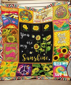 Boho Style Custom Hippie Quilt Bedding Set - Personalize with Your Own Name or Quote - Great for Home Decor