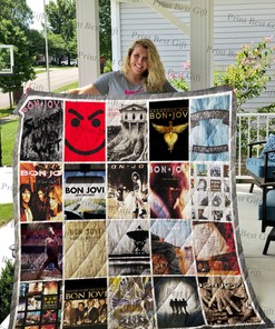 Bon Jovi Band Albums Cover Poster Quilt Bedding Set Blanket - Gifts for Fans and Family