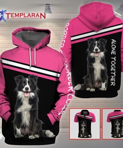 Border Collie Alone Together 3D Full Printing Hoodie And Polo Shirt