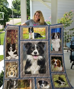 Border Collie Go Outside Quilt Bedding Set Blanket