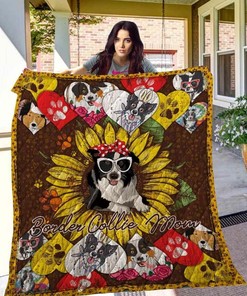 Border Collie Personalized Blanket Quilt Bedding Set - Perfect for Home Decoration and Family Gifts