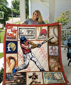 Born To Be Baseball Star Personalized Quilt Bed Set Blanket- Great for Bedroom Decor and Family Gifts
