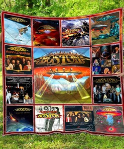 Boston Band Personalized Quilt Bedding Set, Ideal for Home Decoration and Gifts for Fans