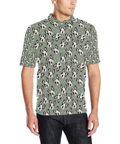 Boston Terrier Pattern Print Design 05 Men Polo Shirt