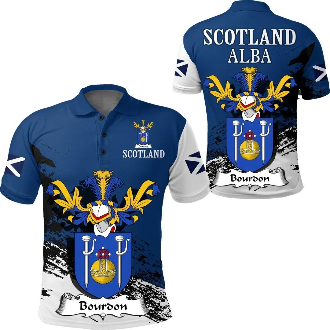 Bourdon Scottish Family Crest Scotland Special Polo Shirt - Golf Shirt