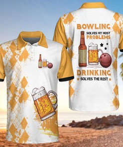 Bowling And Beer Drinker Polo Shirt