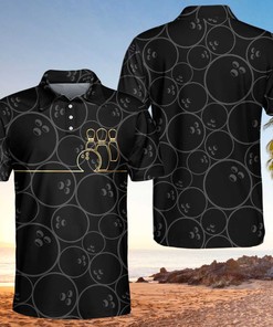 Bowling Black And Golden Polo Shirt