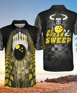 Bowling Bull Clean Sweep Black Yellow Polo Shirt