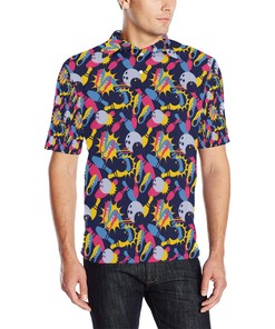 Bowling Pattern Print Design 02 Men Polo Shirt