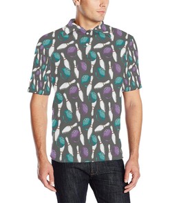 Bowling Pattern Print Design 03 Men Polo Shirt