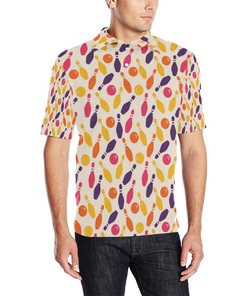 Bowling Pattern Print Design 06 Men Polo Shirt