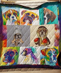 Boxer Quilt Bedding Set for Home Decoration and Picnic, Gifts for Family